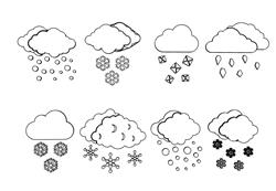 天气云朵雪花SU模型