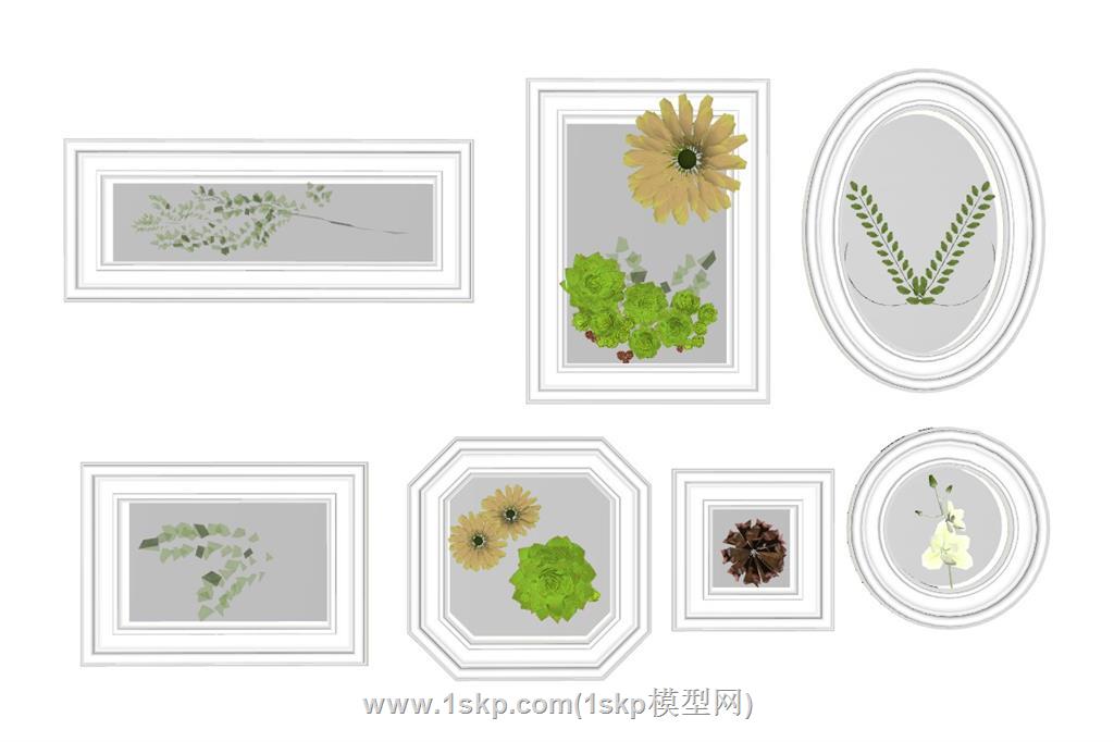 植物装饰画SU模型