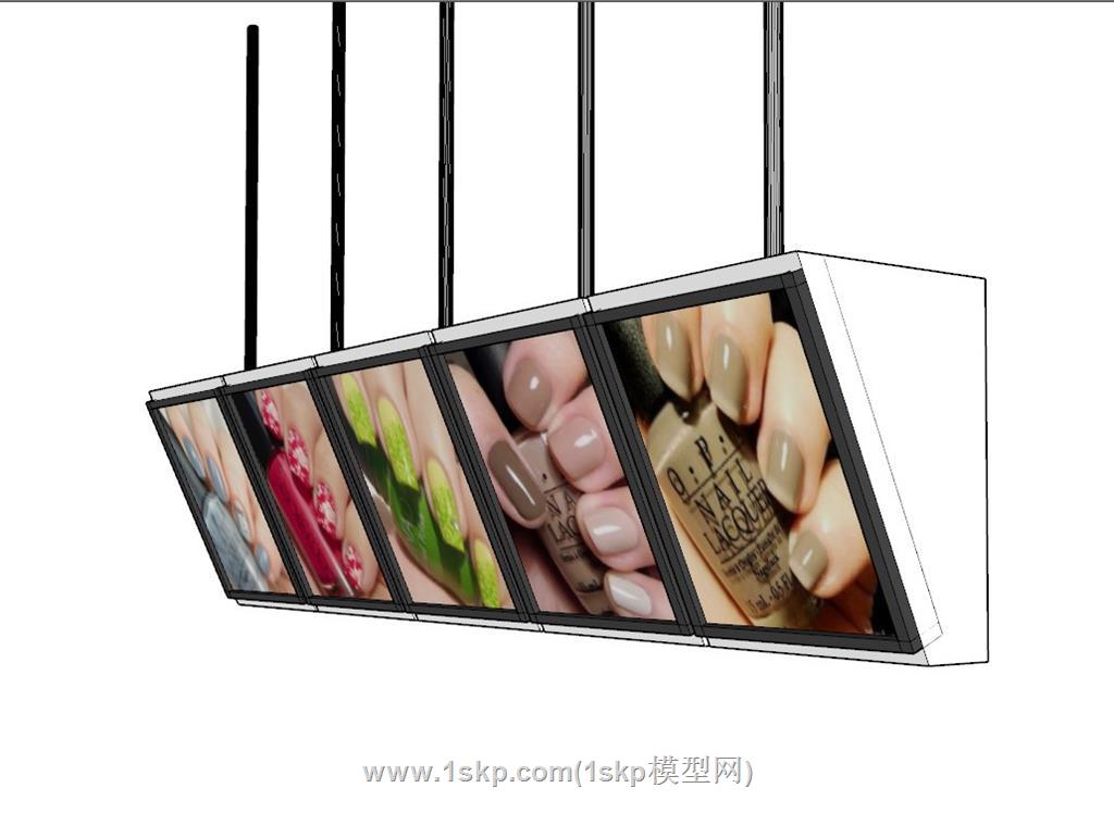 指甲油广告牌SU模型