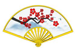 梅花扇子SU模型