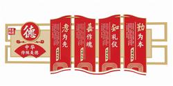 校园文化墙宣传栏SU模型