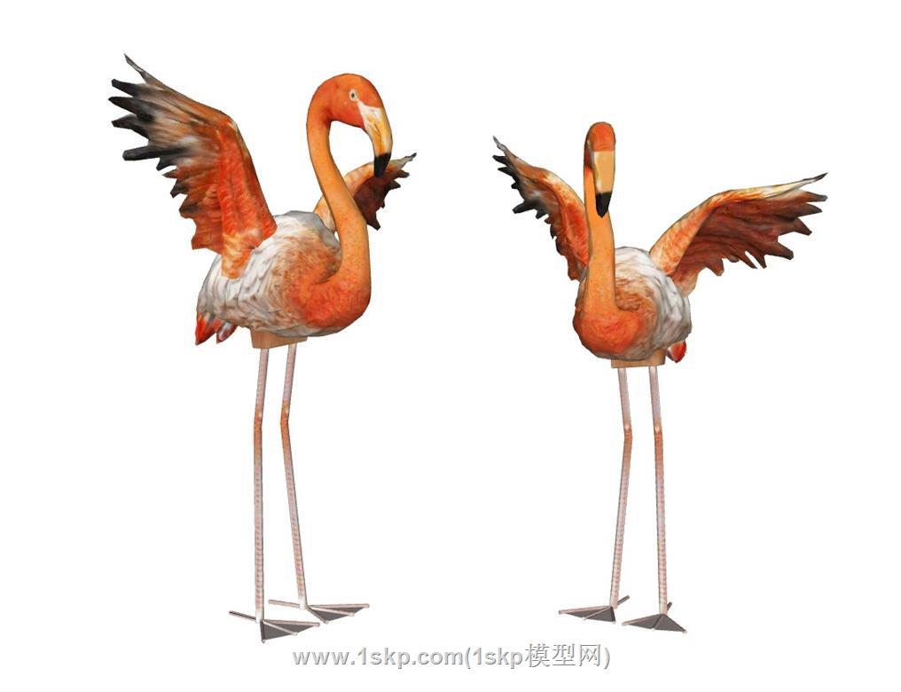 火烈鸟工艺品SU模型