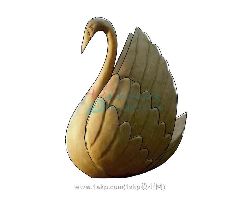 天鹅工艺品SU模型