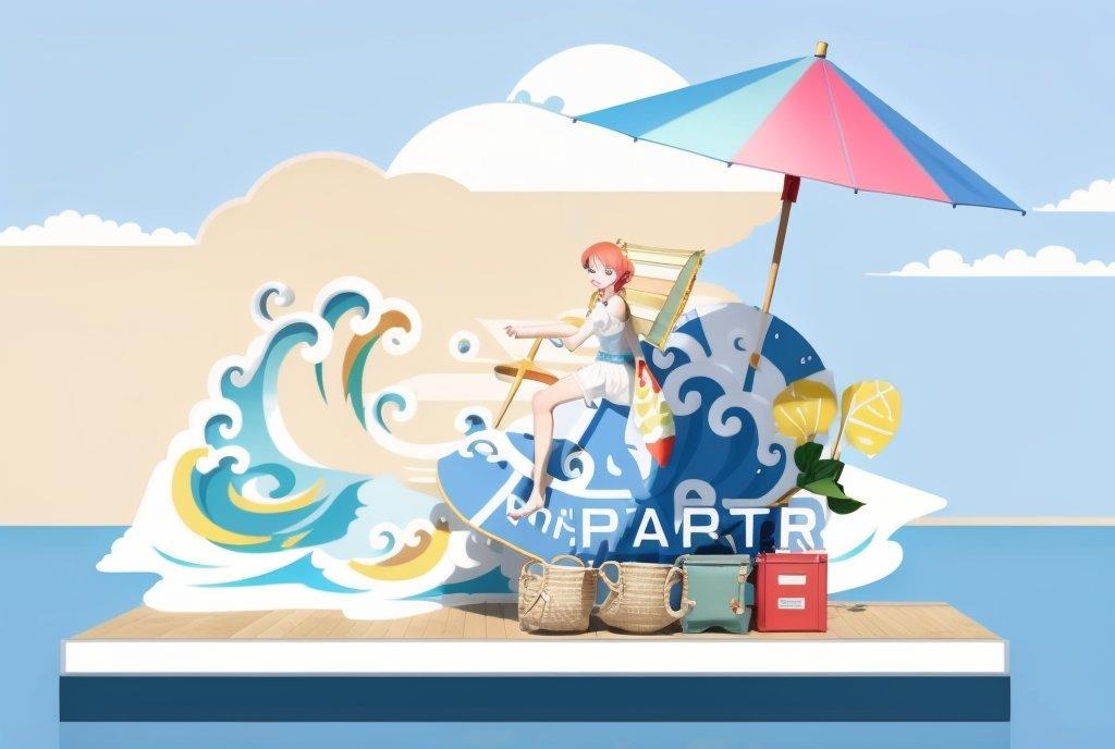 浪花美陈海浪SU模型