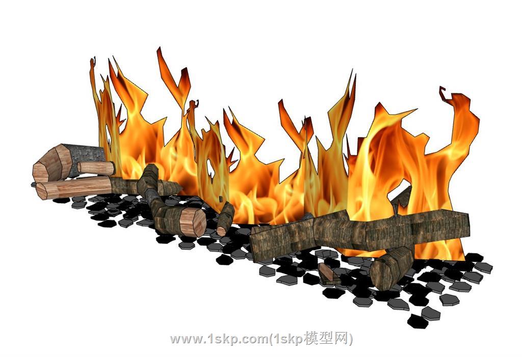 篝火火焰SU模型