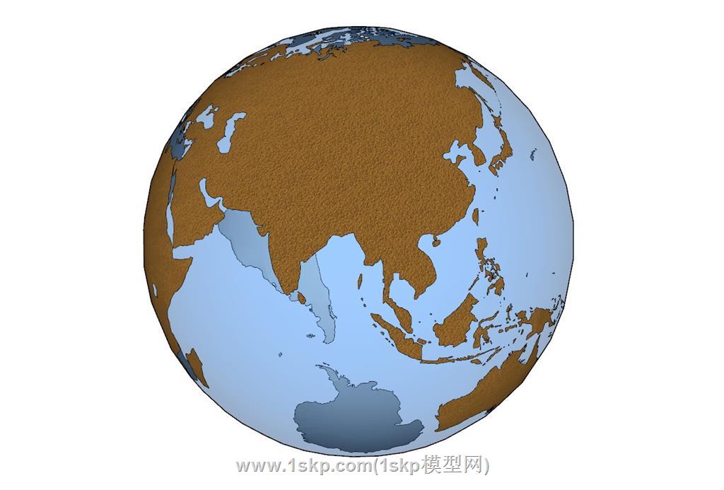 地球摆件SU模型