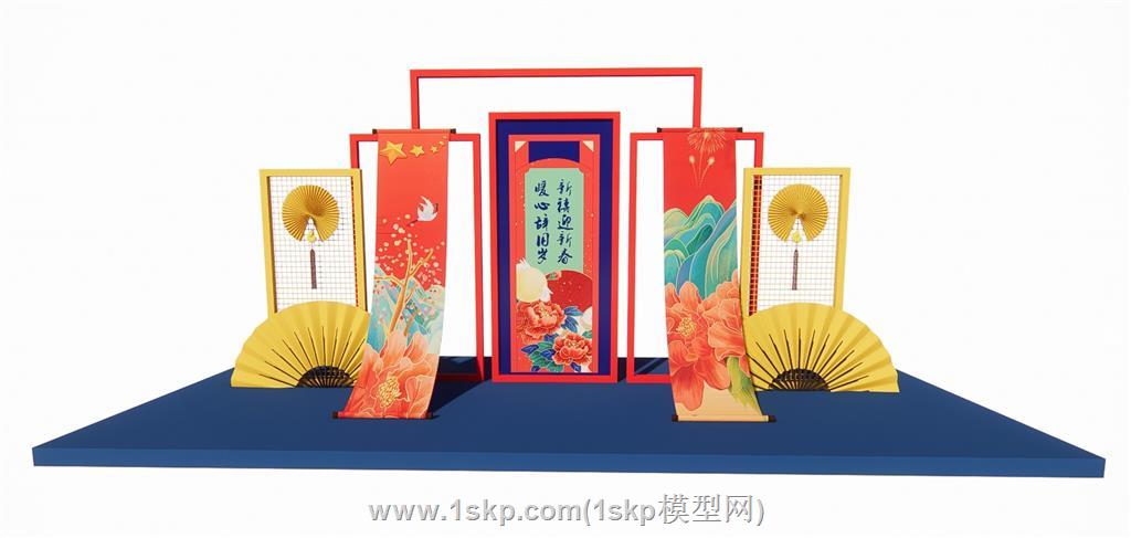 春节新年美陈SU模型
