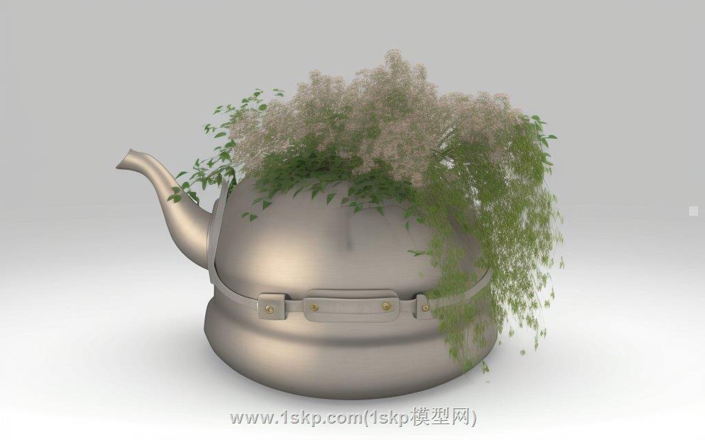 烧水壶开水壶盆栽SU模型