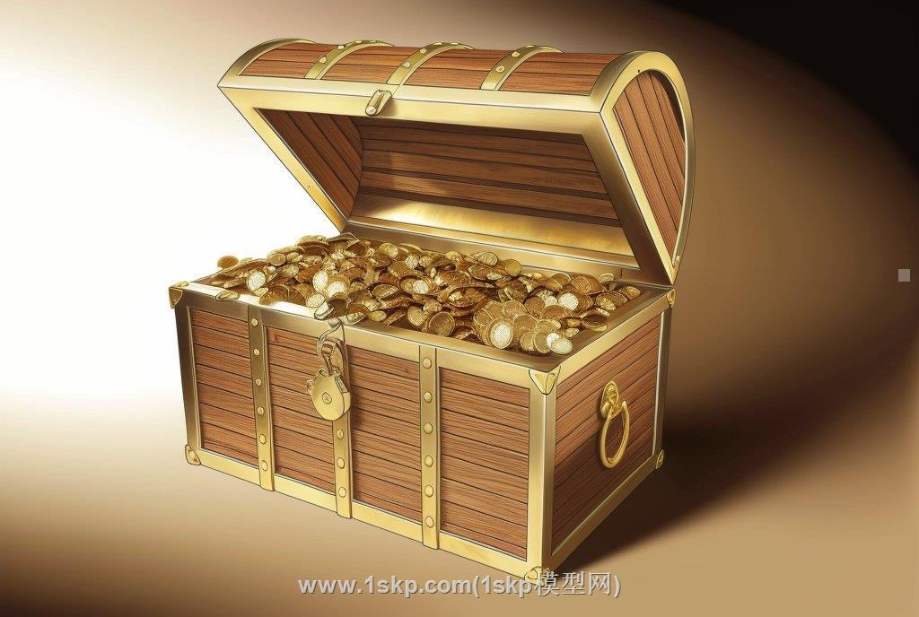 宝箱金币SU模型