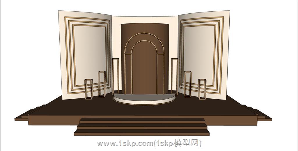 婚礼婚庆舞台SU模型