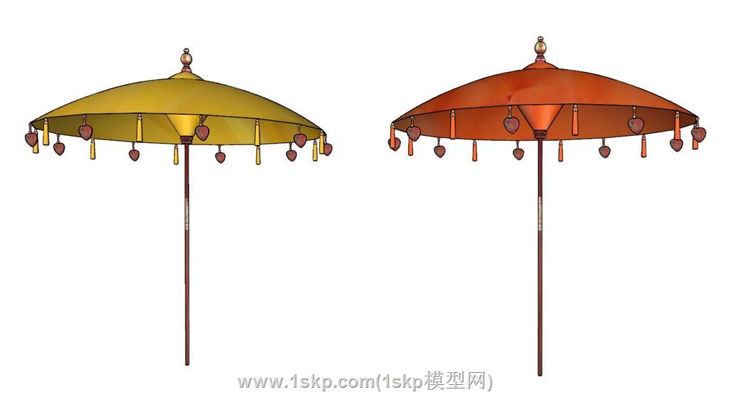 藏式伞SU模型