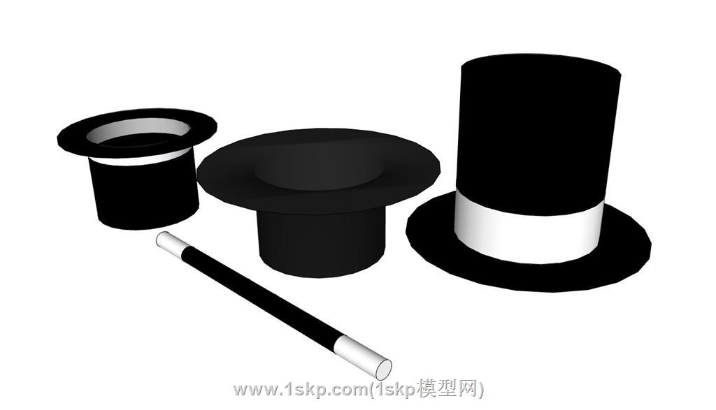 圆柱帽魔术帽SU模型