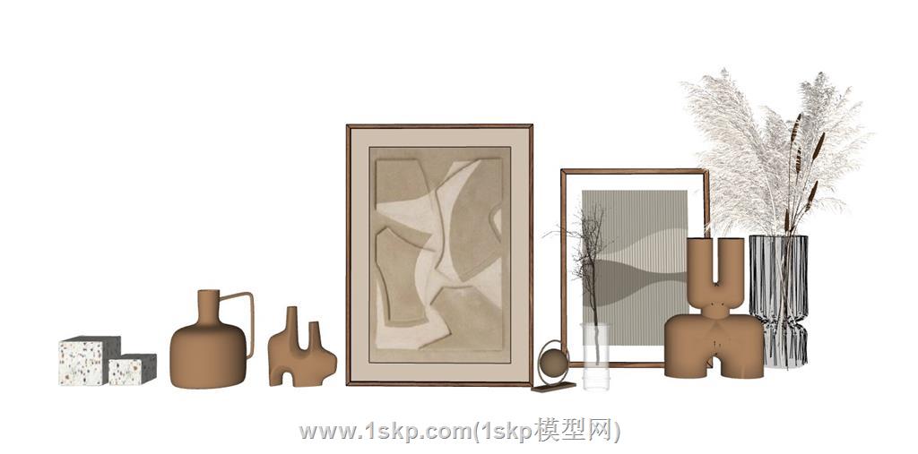 摆件画花瓶SU模型