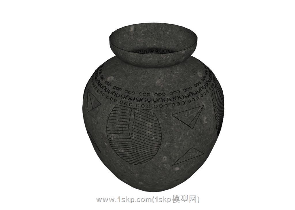 泥罐SU模型