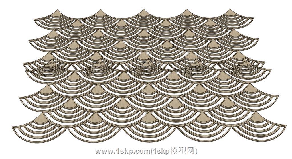 水波鱼鳞形状