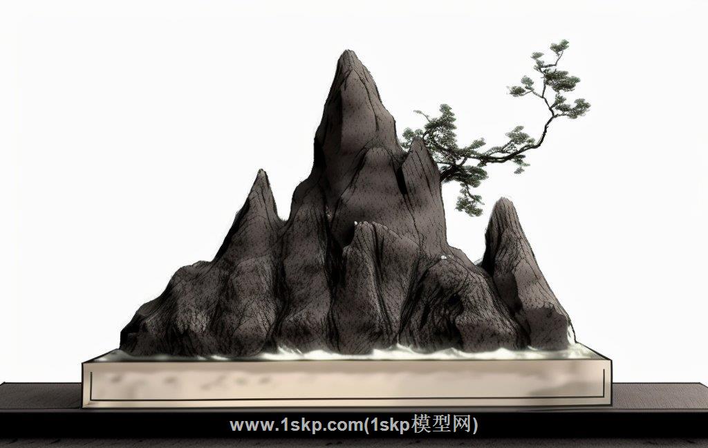 灵壁石假山摆件