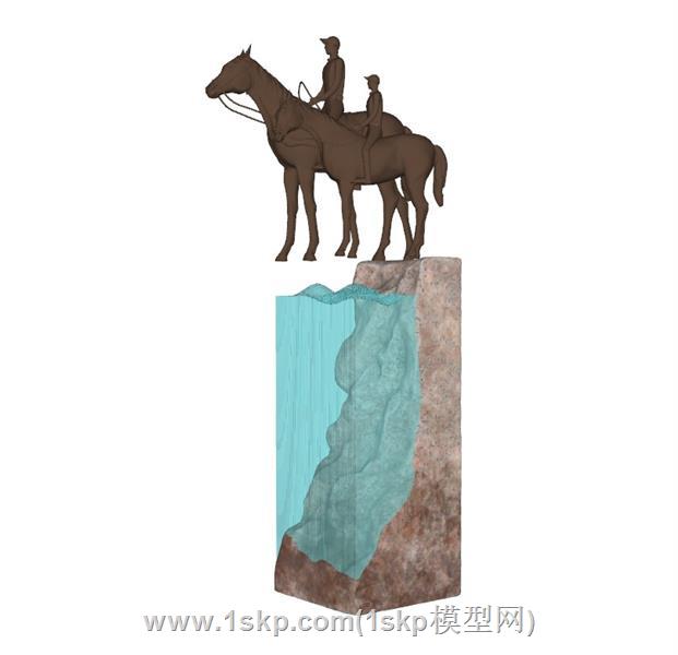 马的工艺品展示台