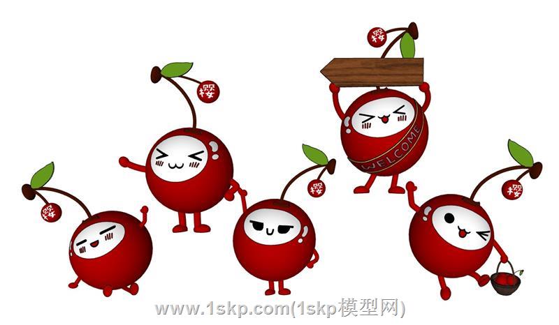 樱桃公仔吉祥物手办