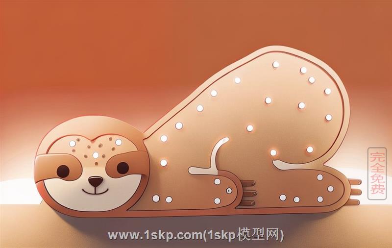 树懒网红霓虹灯