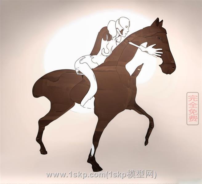 抽象马雕塑