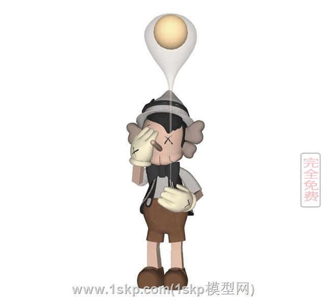 大象人KAWS拿气球