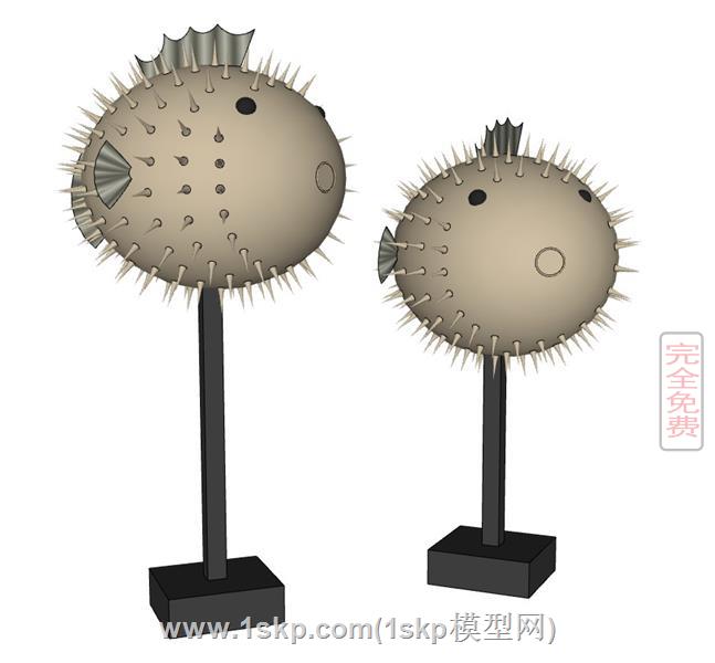 河豚工艺品摆件