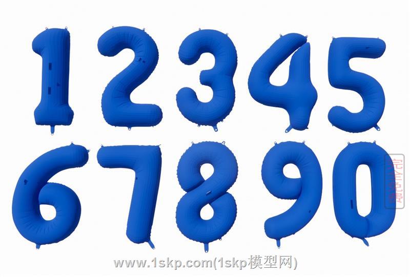 数字气球墙饰品