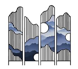 中式屏风隔断