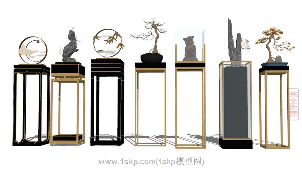 新中式盆栽摆件