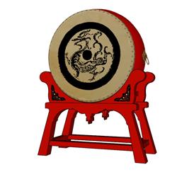 中式鼓牛皮大鼓立式战鼓龙鼓红鼓木质鼓架中国红堂鼓演出鼓