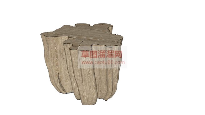 木墩坐凳免费SU模型