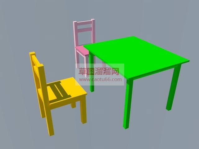 儿童桌凳椅子SU模型