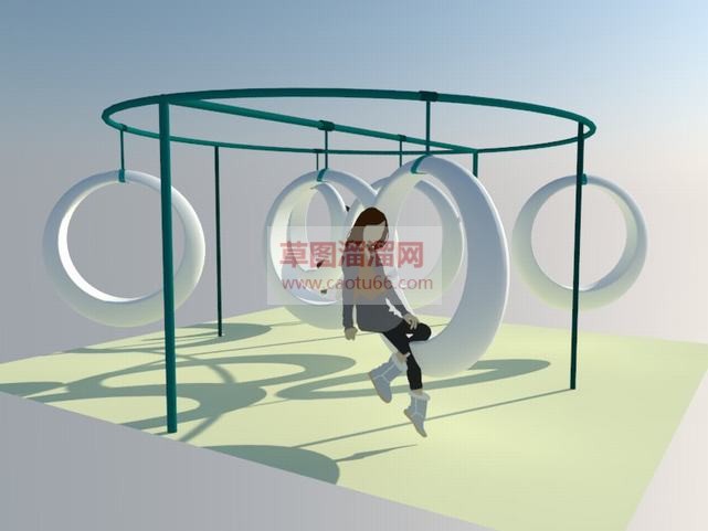 秋千椅户外设SU模型