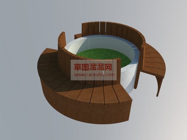 圆形户SU模型