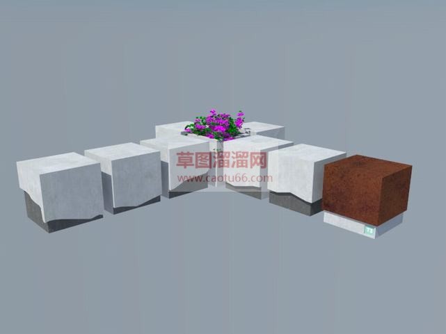 如何画户外石SU模型