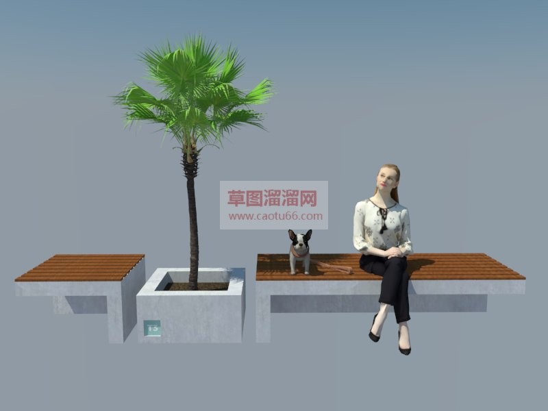 画3D白富美SU模型