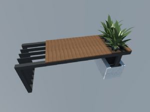 户外景观座椅SU模型