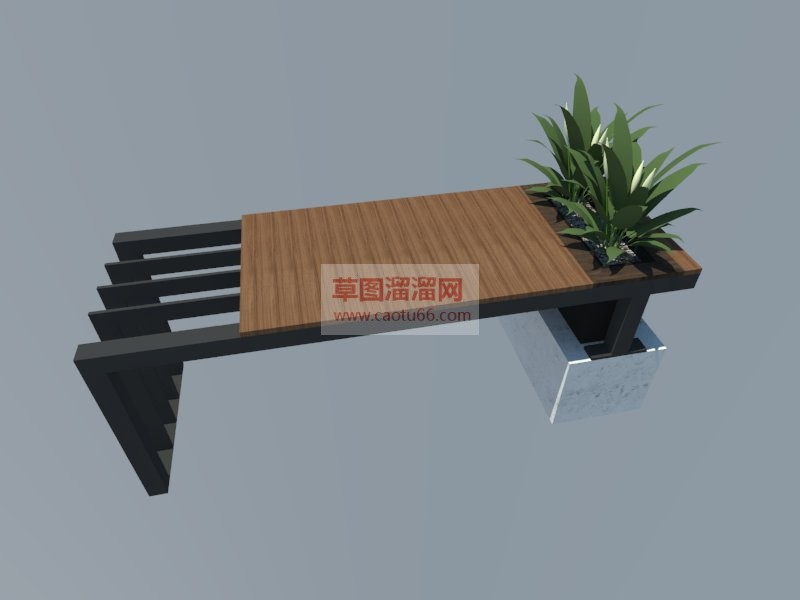 户外景观座椅SU模型