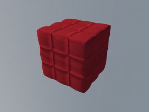 红色方形坐凳SU模型 免费sketchup模型下载
