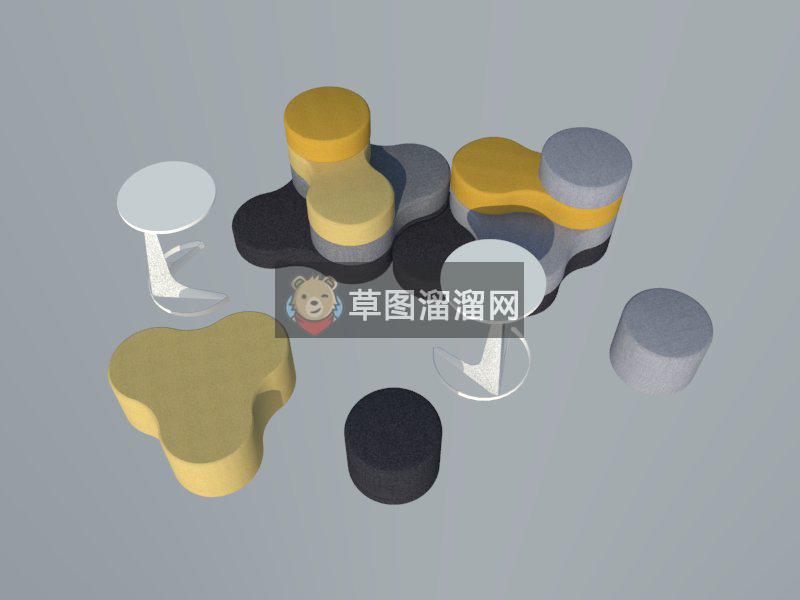 创意座椅坐凳SU模型