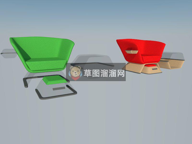 现代扶手椅SU模型