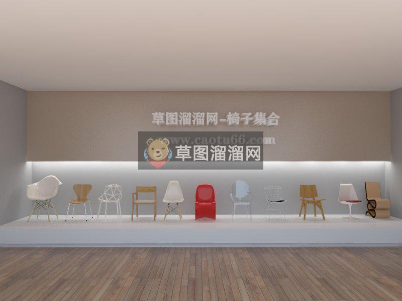 椅子凳子SU模型