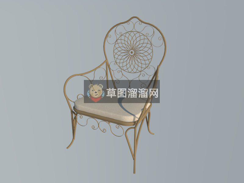 欧式椅子扶手椅SU模型