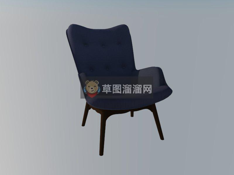 木制凳子椅子SU模型