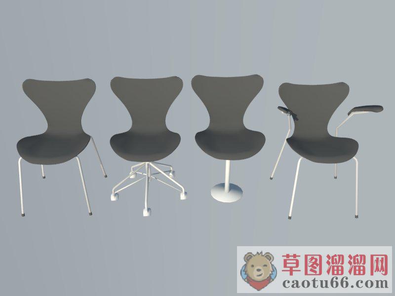 椅子座椅SU模型