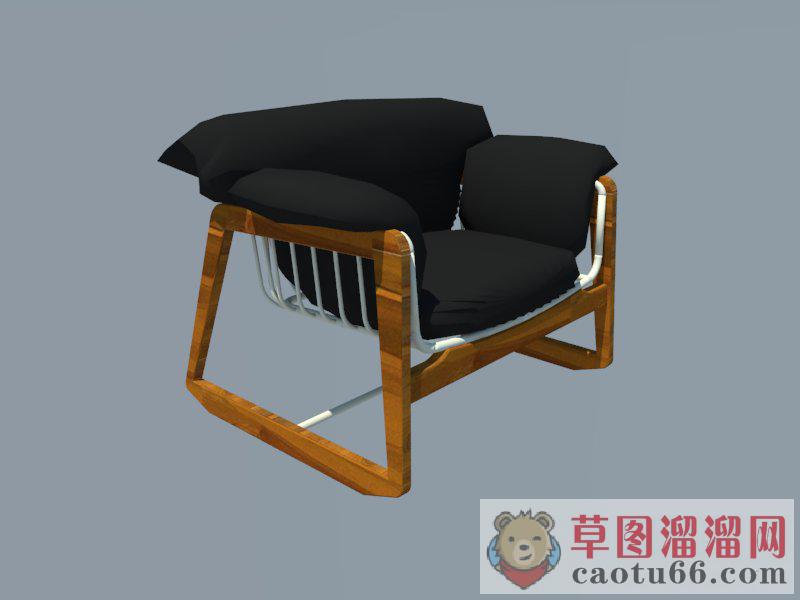 木质扶手椅SU模型