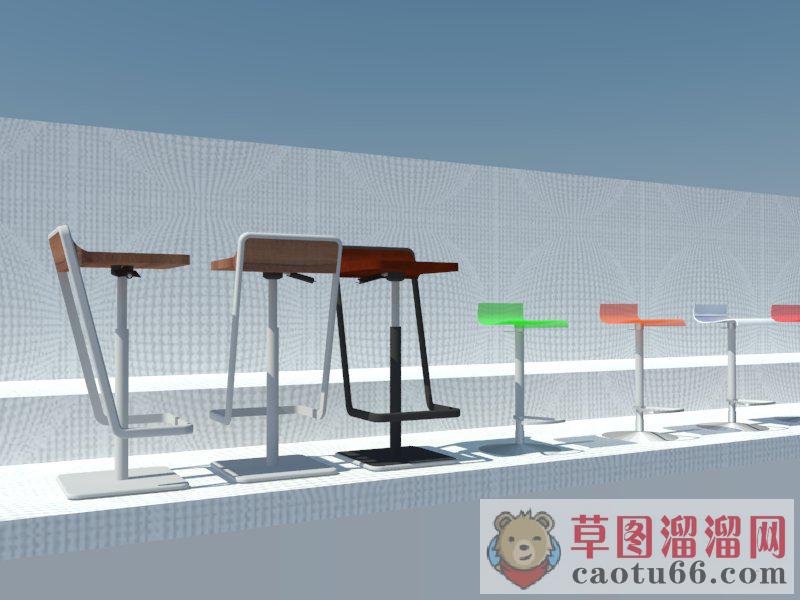 吧台椅高脚凳SU模型