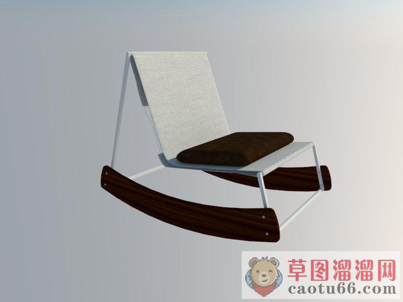 现代摇摇椅靠背椅SU模型