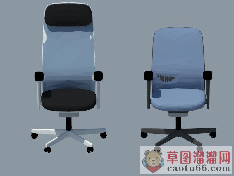 旋转椅电脑椅办公椅SU模型