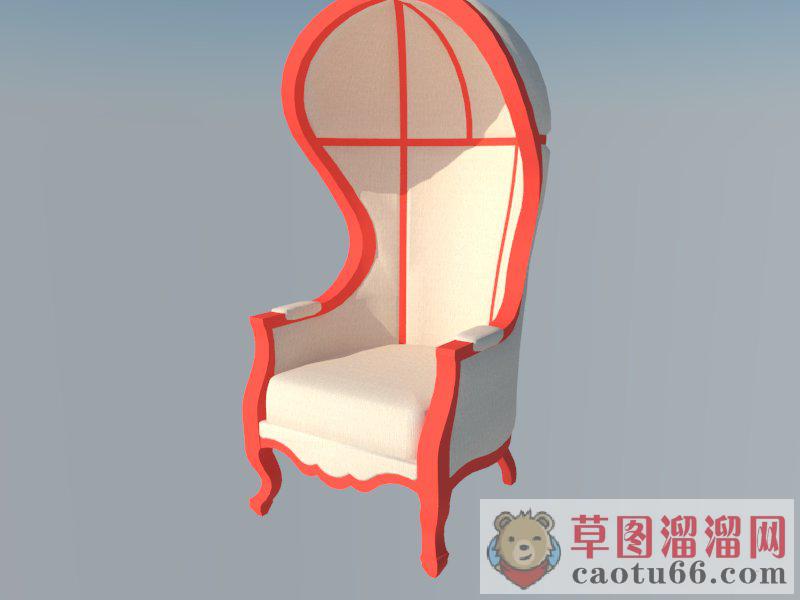 欧式扶手椅椅子SU模型